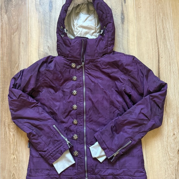 Women's Plum Ski Jacket with Hood - Picture 1 of 2